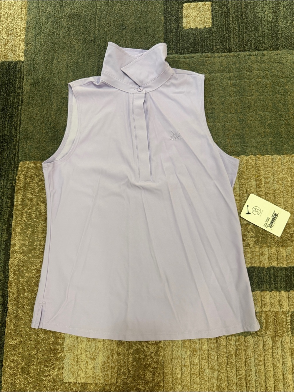Lavender Sleeveless Golf Polo Shirt